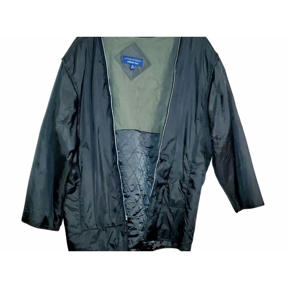 VTG London Fog Trench Coat 2XL Army Green 90s Classic Distressed Removable Liner - Picture 12 of 16